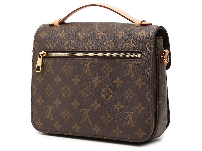 Louis Vuitton Brown Monogram Pochette Metis Marrone - vista 2