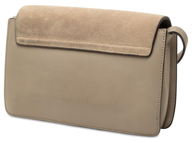 Chloé Faye Piccola Borsa a Tracolla in Camoscio e Vitello Marrone Taupe - vista 2