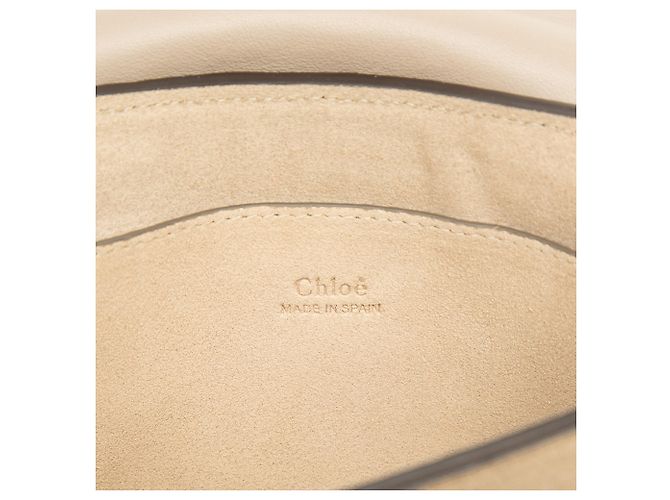 Chloé Faye Piccola Borsa a Tracolla in Camoscio e Vitello Marrone Taupe - vista 5