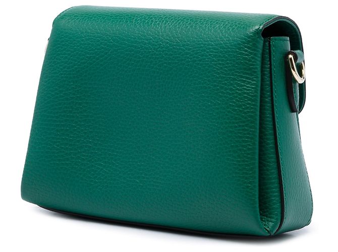 Gucci Green Small Dollar Calfskin Interlocking G Crossbody Verde - vista 2