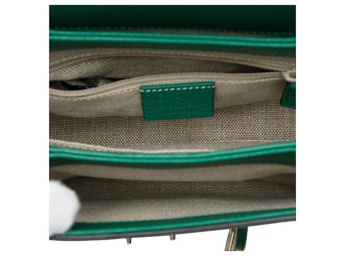 Gucci Green Small Dollar Calfskin Interlocking G Crossbody Verde - vista 4