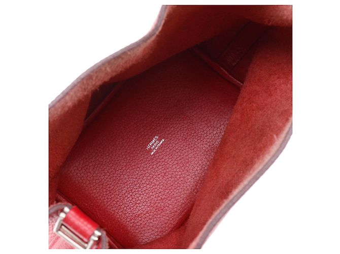Hermès Red Clemence Picotin Lock 18 Vermelho Bordeaux - vista 3