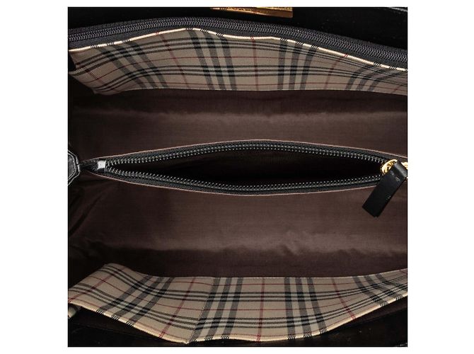 Borsa a mano Burberry in pelle nera Nero - vista 4