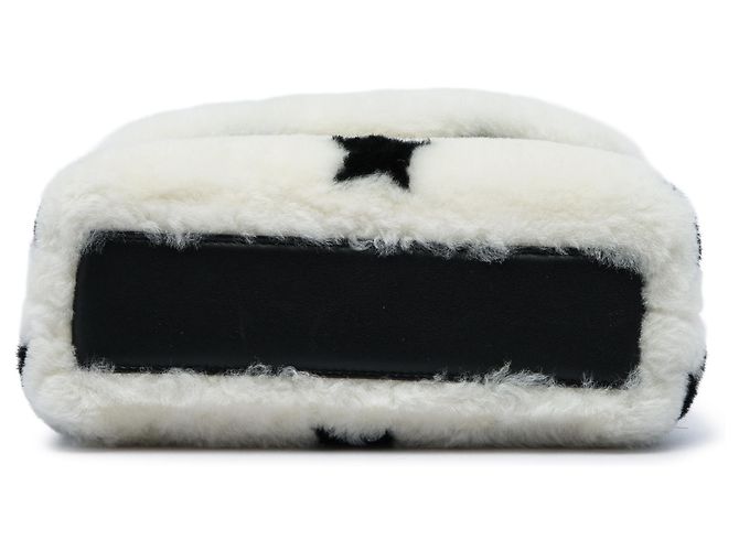 Autre Marque Borsa a tracolla Loulou in shearling bianco con stampa a stelle Saint Laurent - vista 3