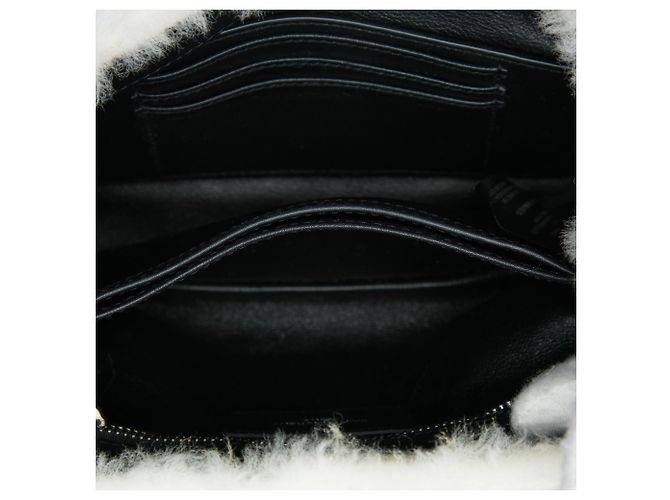 Autre Marque Borsa a tracolla Loulou in shearling bianco con stampa a stelle Saint Laurent - vista 4