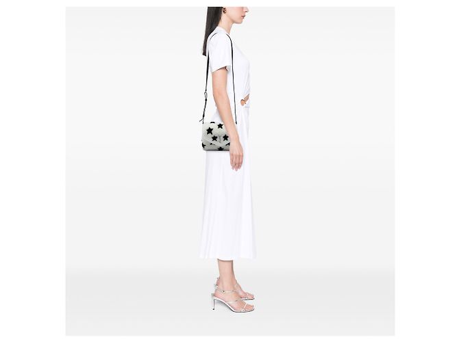 Autre Marque Borsa a tracolla Loulou in shearling bianco con stampa a stelle Saint Laurent - vista 5