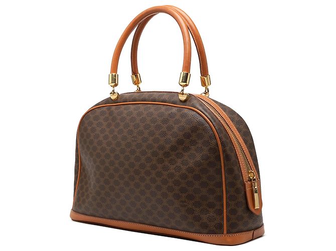 Céline Celine Brown Macadam Coated Canvas Handtasche Braun - Ansicht 2