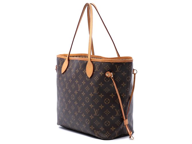 Louis Vuitton Brown Monogram Neverfull MM Castaño - vista 2