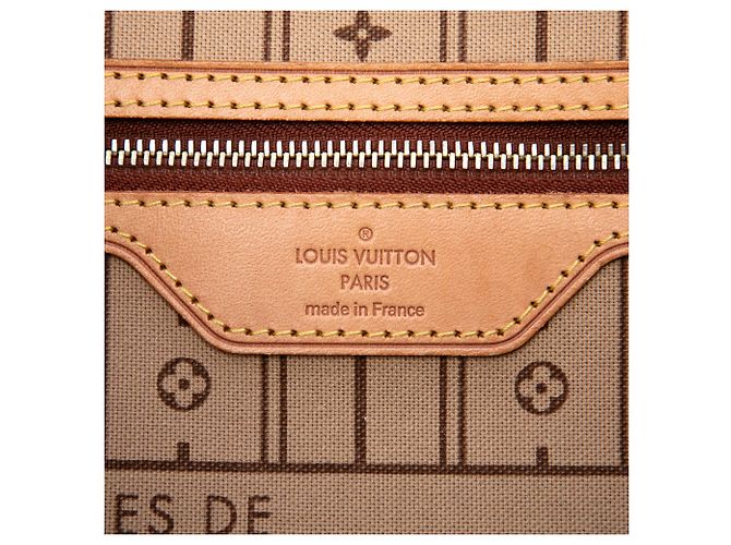 Louis Vuitton Brown Monogram Neverfull MM Castaño - vista 5