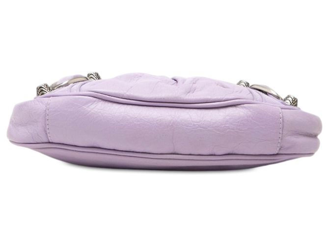 Balenciaga Mini Le Cagole Motocross in nappa viola Porpora - vista 3
