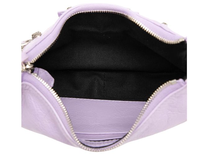 Balenciaga Mini Le Cagole Motocross in nappa viola Porpora - vista 4