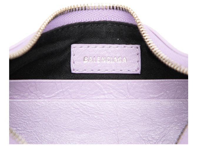 Balenciaga Mini Le Cagole Motocross in nappa viola Porpora - vista 5