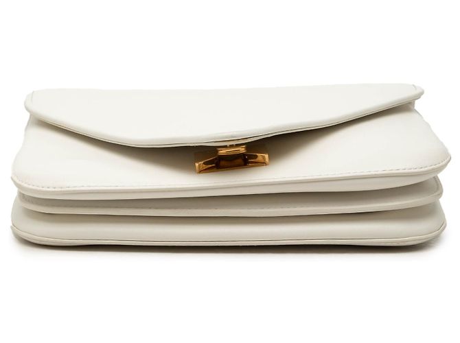 Bottega Veneta Borsa a catena a busta Mount in pelle bianca Small Bianco - vista 3
