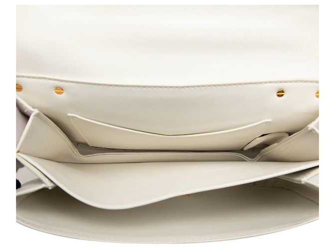 Bottega Veneta Borsa a catena a busta Mount in pelle bianca Small Bianco - vista 4