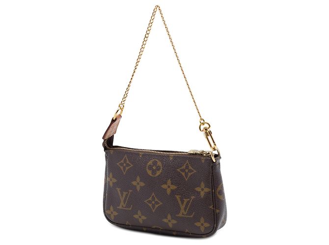 Louis Vuitton Brown Monogram Mini Pochette Accessoires Marrone - vista 2