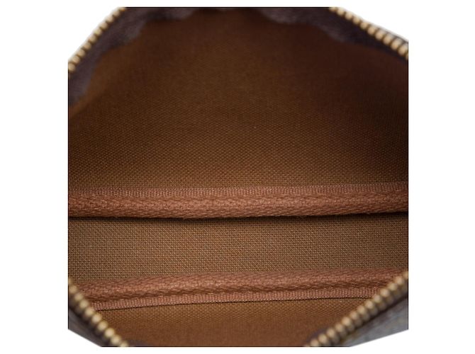 Louis Vuitton Brown Monogram Mini Pochette Accessoires Marrone - vista 4