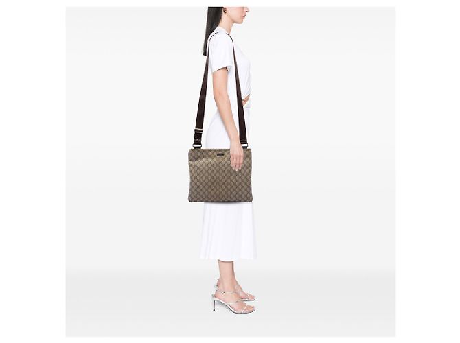 Borsa a tracolla Gucci Beige GG Supreme - vista 6
