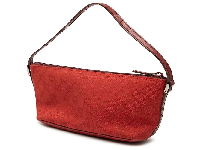 Gucci Red GG Canvas Boat Rot - Ansicht 2
