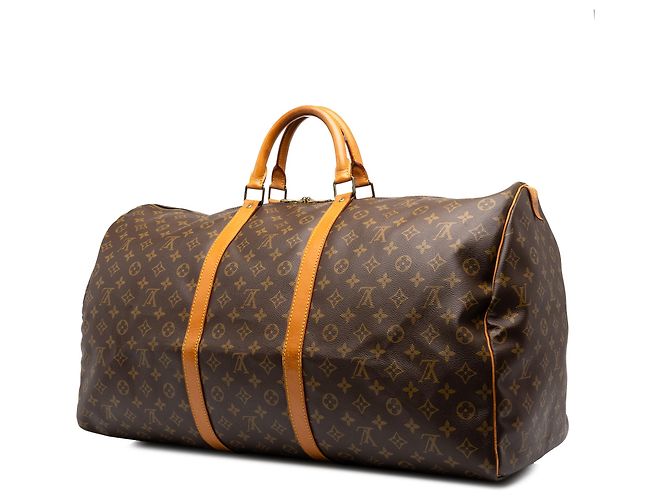 Louis Vuitton Brown Monogram Keepall 60 Marron - vue 2