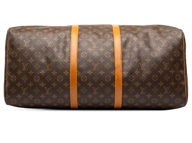 Louis Vuitton Brown Monogram Keepall 60 Marron - vue 3