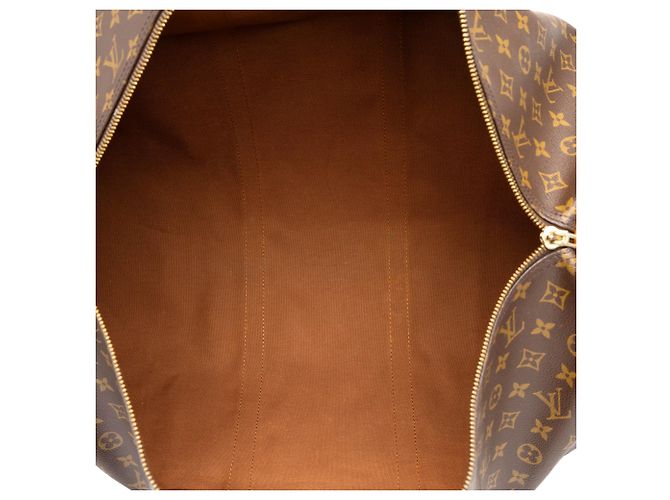 Louis Vuitton Brown Monogram Keepall 60 Marron - vue 4