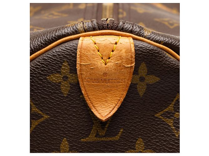 Louis Vuitton Brown Monogram Keepall 60 Marron - vue 5