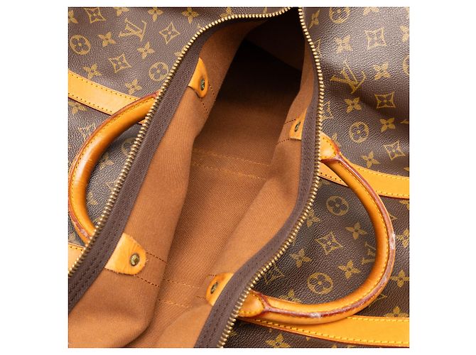 Louis Vuitton Brown Monogram Keepall 60 Marron - vue 6