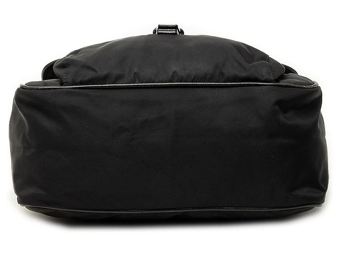 Borsa a tracolla Prada in Tessuto con rifiniture in Saffiano nero - vista 3