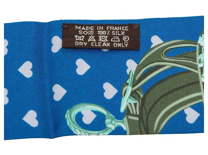 Hermès Blue Brides de Gala Love Silk Twilly Schal Blau - Ansicht 4