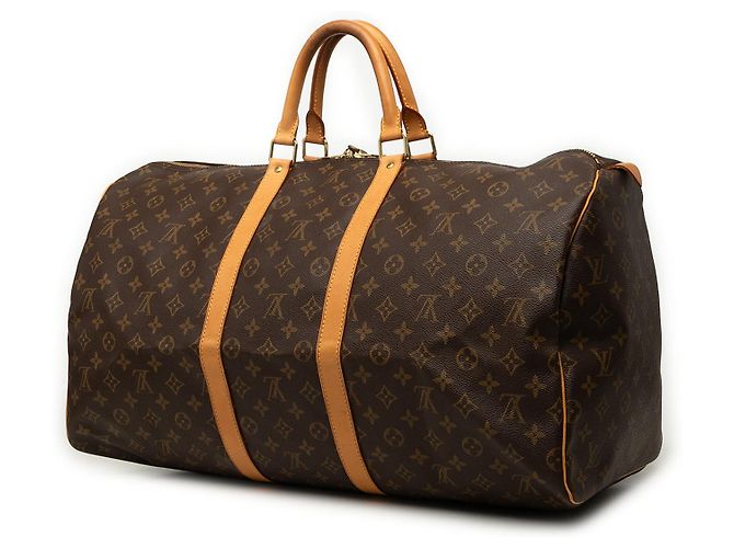Louis Vuitton Brown Monogram Keepall 55 Marrone - vista 2