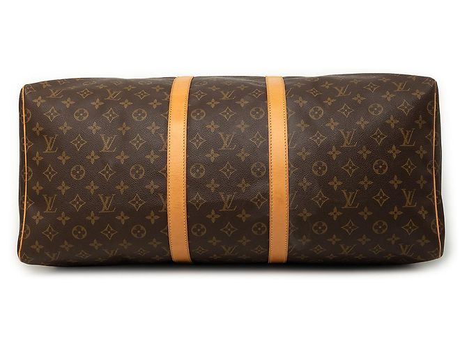 Louis Vuitton Brown Monogram Keepall 55 Marrone - vista 3