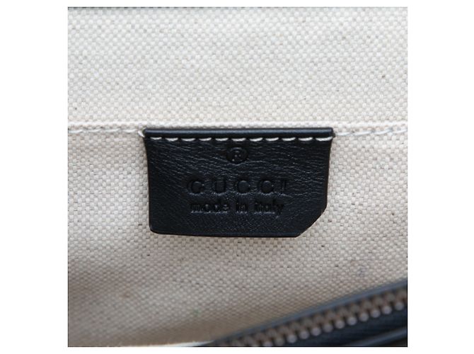Bolsa Satchel Gucci Dionysus Web em couro de bezerro preto, tamanho Medium, com bambu - vista 5
