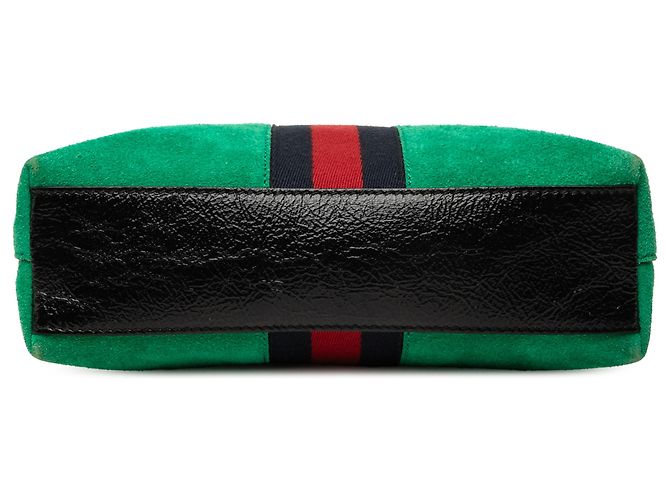 Gucci Green Small Suede Web Ophidia Dome Crossbody Verde - vista 3