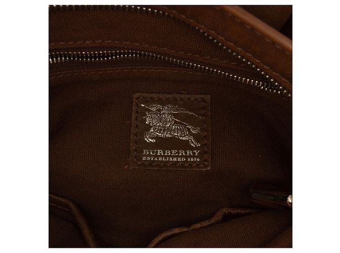 Borsa a tracolla Burberry Beaton in tela House Check beige - vista 6
