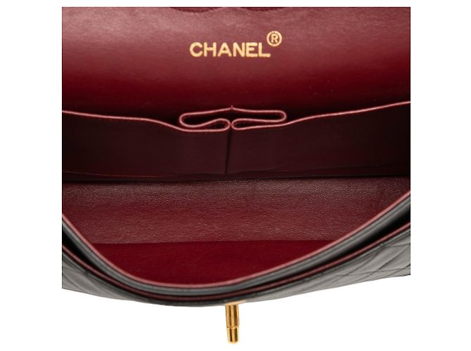 Chanel Black Medium Classic Lambskin Double Flap Noir - vue 4