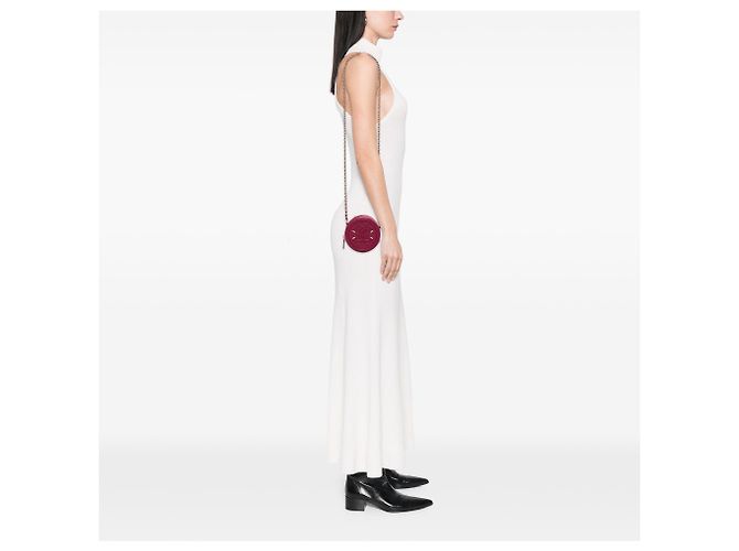 Chanel Red Caviar CC Filigree Round Crossbody Rosso - vista 5