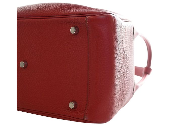 Hermès Red Clemence Lindy 30 Rosso Bordò - vista 10