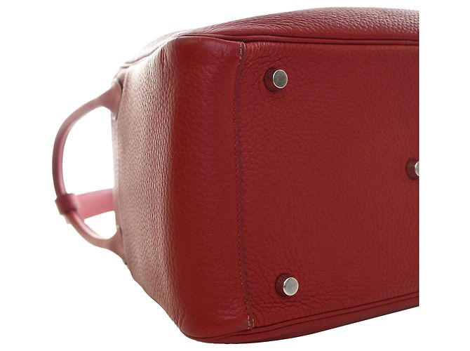 Hermès Red Clemence Lindy 30 Rosso Bordò - vista 11