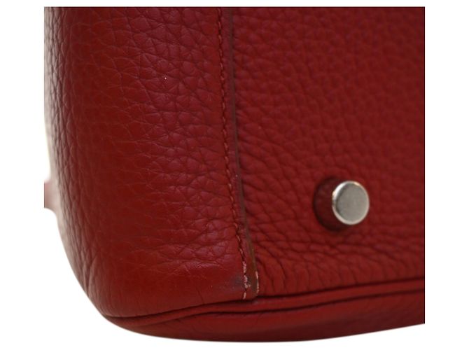 Hermès Red Clemence Lindy 30 Rosso Bordò - vista 9