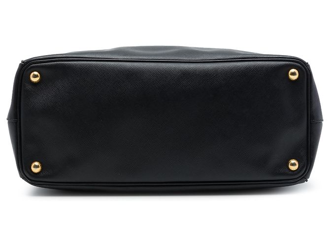 Borsa Prada Galleria Double Zip Large in pelle Saffiano nera Nero - vista 3