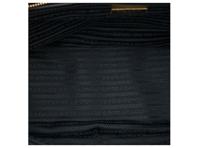Borsa Prada Galleria Double Zip Large in pelle Saffiano nera Nero - vista 4