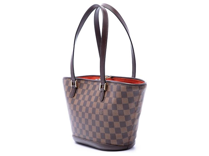 Louis Vuitton Brown Damier Ebene Manosque PM Castaño - vista 2