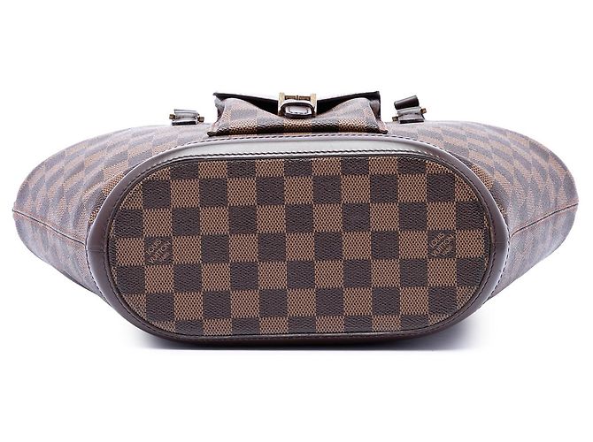Louis Vuitton Brown Damier Ebene Manosque PM Castaño - vista 3