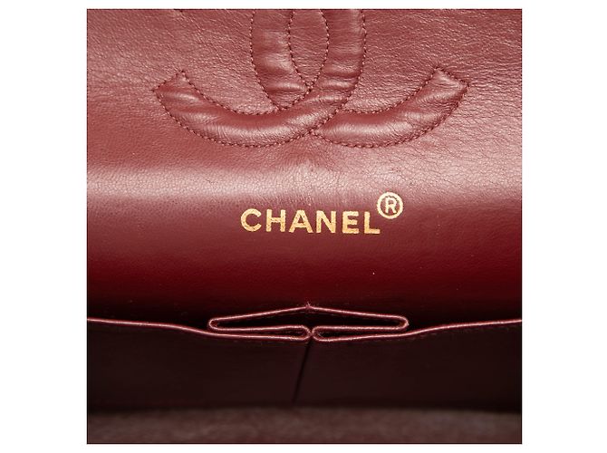 Chanel Black Medium Classic Lambskin Double Flap Noir - vue 5