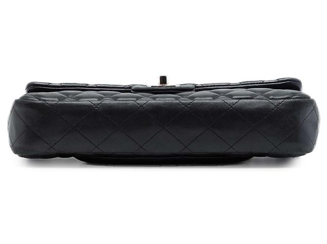 Chanel Black CC Quilted Lambskin East West Flap Nero - vista 3