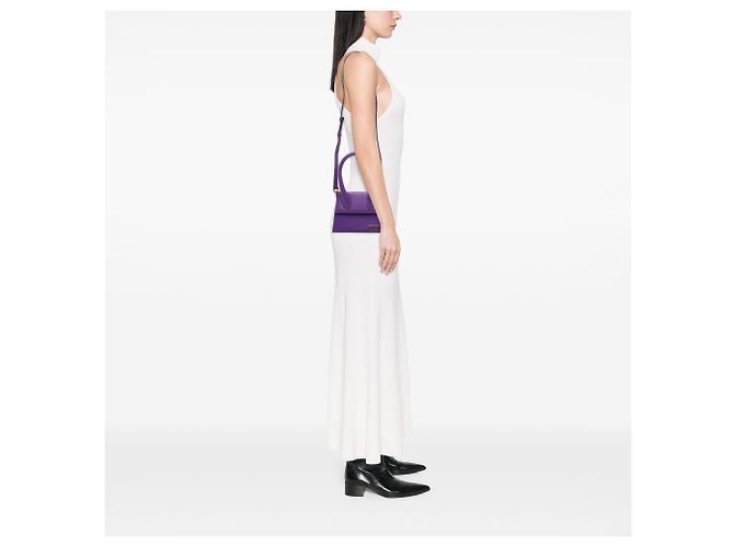Jacquemus Le Chiquito Moyen in pelle viola Porpora Viola scuro - vista 6