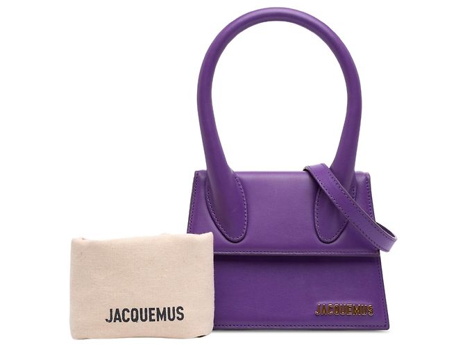 Jacquemus Le Chiquito Moyen in pelle viola Porpora Viola scuro - vista 7
