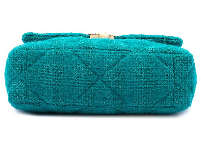 Chanel Blue Medium Tweed 19 Flap Blau Türkis - Ansicht 3