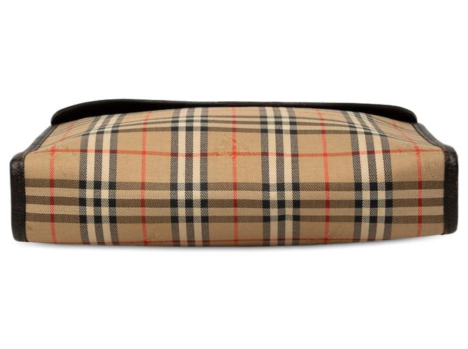 Clutch Burberry Beige Haymarket Check Canvas - vista 3