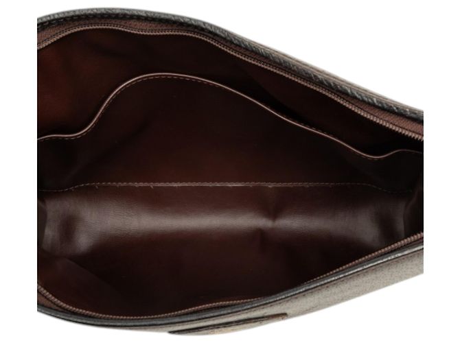 Clutch Burberry Beige Haymarket Check Canvas - vista 4